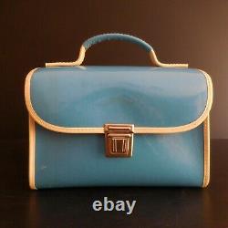 Suitcase Woman Man Blue White Vintage 1950 Italy Design 20th N4383