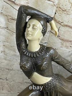 Superb Antique Art Deco Bronze of a Signed Female Dancer Decor Opener Nr