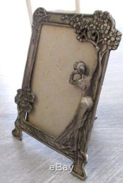 Superb Big Old Picture Frame Door Art Deco Nude Woman Punched In 1930