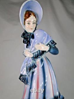 Superb Ceramic Subject Goebel Art Deco Woman & Small Dog Goldscheider Spirit