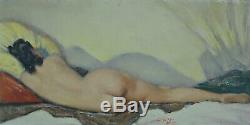 Table Erotic Art Deco Young Naked Woman In The Alcove George Duke Pinup Domergue