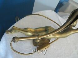 Table Lamp In Bronze Decoration Of Elongated Woman Tulip Signed