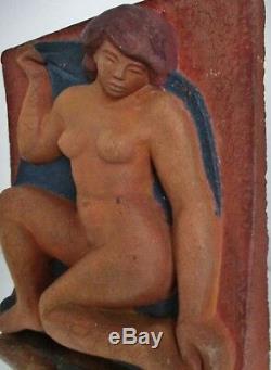 Terracotta Statue Sculpture Art Deco Modernist Female Artist Identified