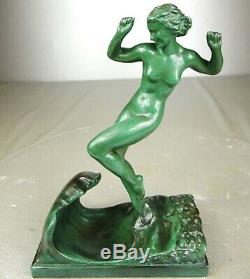 The 1920/1930 P Faguays R Guerbe M Le Verrier Statue Sculpture Art Deco Naked Woman