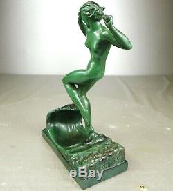 The 1920/1930 P Faguays R Guerbe M Le Verrier Statue Sculpture Art Deco Naked Woman