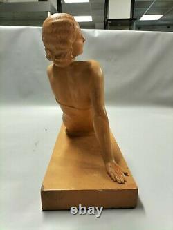 Ugo Cipriani Sculpture Terre Cuie Circa 1930 Women Allonge Terra Cota Art Deco