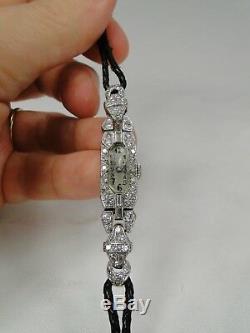 Very Beautiful Art Deco Lusina Platinum And Diamonds Brilliant Sticks 1925
