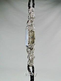 Very Beautiful Art Deco Lusina Platinum And Diamonds Brilliant Sticks 1925