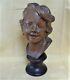 Very Pretty Bust Of A Young Woman In Wood Art Deco