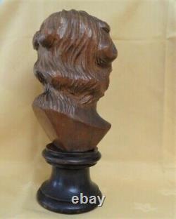 Very Pretty Bust of a Young Woman in Wood Art Deco