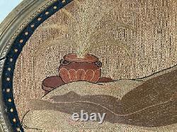 Very beautiful erotic nude woman lying down embroidery 1930 to identify rare art deco