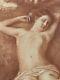 Very Beautiful Painting Of A Sanguine Drawing Erotic Woman Art Deco 1926 To Identify