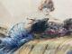 Very Beautiful Watercolor Painting Deco Art Erotic Woman Jacques Debut 1930 Art