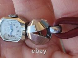 Vintage Art Deco Bernard manual winding two-tone dial women's watch