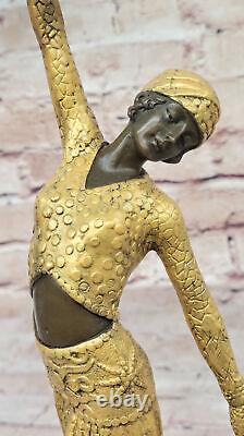 Vintage Art Deco Bronze Demetre Chiparus Dancer Woman Old Parlor Piece