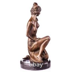 Vintage Bronze Art Deco Nude Female Figurine Signed by Artist Milo