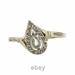 Vintage Ring Old Woman White Gold 18k Carat Diamond