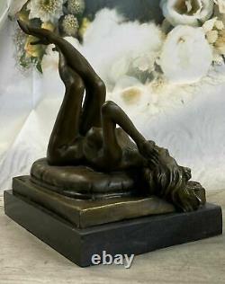 Vintage Style Preiss German Art Deco Erotic Nude Woman Old Bronze Statue Nr