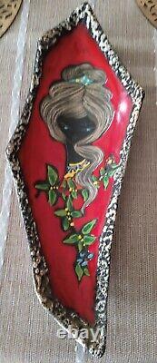 Wall decoration San Marino ceramic woman decoration from the 50s BB in black