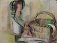 Watercolor Gouache Art Deco Still Life Fashion Woman Madeleine Bazin-lysis