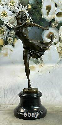 Western Bronze Marble Art Deco Sculpture Sexy Statue Nude Woman Erotic Girl Hot