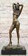 Western Classic Nude Girl Art Deco Sculpture Bronze Marble Female Statue