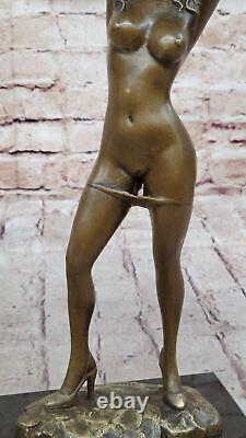 Western Classic Nude Girl Art Deco Sculpture Bronze Marble Female Statue