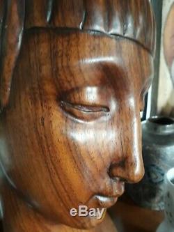 Woman Bust Art Deco Era In 1925 Jacques Adnet Rosewood