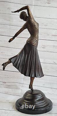 Woman Dancer Bronze Statue by Chiparus Sculpture Large Figurine Art Deco