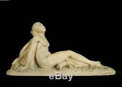 Woman In Swimsuit Beach Sculpture Art Deco C1930 Woman In Swimsuit