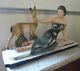 Women And Art Deco Biche Signed, Numbered From Ugo Cipriani L 52 Cm