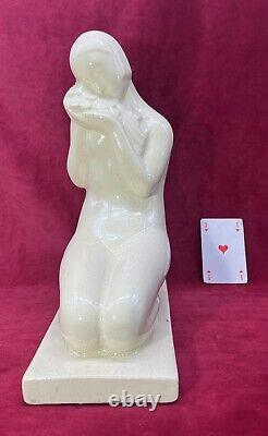 Women Nude Erotic Charles Harva Sculpture Statue Crackle Art Deco