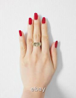 Women's Old Gold Yellow Ring 18 K Diamond Vintage Ring