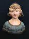 Young Women's Bust Art Deco In Plaster Signed Citti Frères Number 112