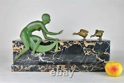 Z Kovacs, Geese Woman, Signed Bronze, Art Deco, 20th Century