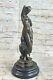 14 Western Art Déco Bronze Marbre L'europe Femme Fille Foire Maiden Sculpture
