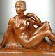 1920/1930 Joe Descomps Rare Grde Statue Sculpture Art Deco Femme Nue Terre Cuite
