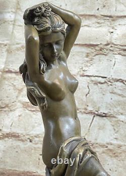 30.5 CM Western Bronze L'Europe Femme Fille Foire Maiden Belle Art Déco