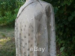 Ancien Châle Egyptien Assiut Art Déco foulard vintage Egyptian Assiut shawl