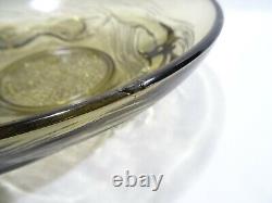 Ancienne Coupe En Verre Moule Art Deco Naiades Femme Nue Glass Cut