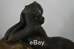 Ancienne Statue Art Deco En Platre Femme Nue Par Pradier Annee 50 Style