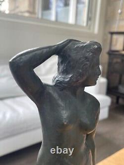 Ancienne femme en bronze signée Georges Girreau époque art déco