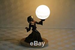 Ancienne lampe veilleuse art deco 1930 femme antique lamp figurine woman statue