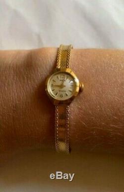 Ancienne montre bracelet femme en OR 18k, 11 gr, Mod Art Déco, jamais portée