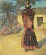 Andree Karpeles Pastel Femme Indienne Tableau Voyage Inde Art Deco Dessin Indien