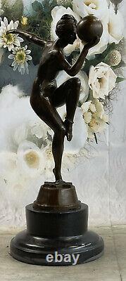 Après Maurice Guiraud-Riviere Danseuse Bronze Modèle Un Art Déco Femme