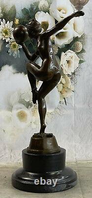 Après Maurice Guiraud-Riviere Danseuse Bronze Modèle Un Art Déco Femme