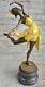 Art Déco Femme Danseuse Bronze Statue'lost' Cire Méthode Sculpture Grand Cadeau