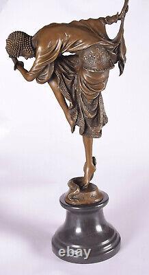 Art Déco Figure en Bronze Danseuse Ankara Dancer Bronze Femme