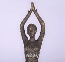 Art Déco Figure en Bronze Danseuse Femme Étoile de Mer Starfish